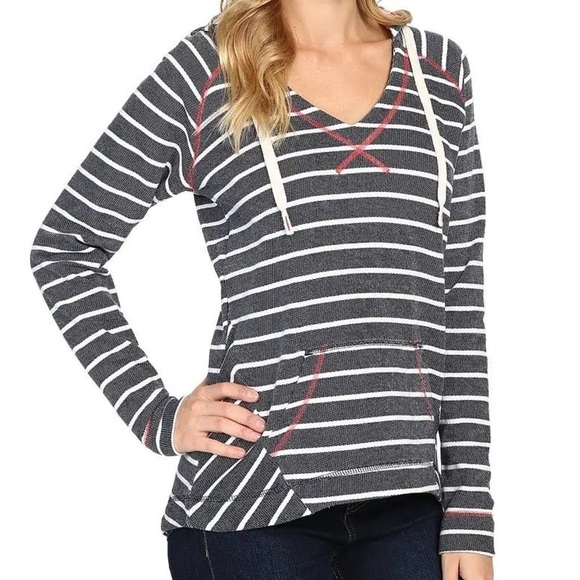 Columbia PFG Tropic Haven Stripe Kangaroo Pockets Hoodie - Picture 1 of 10